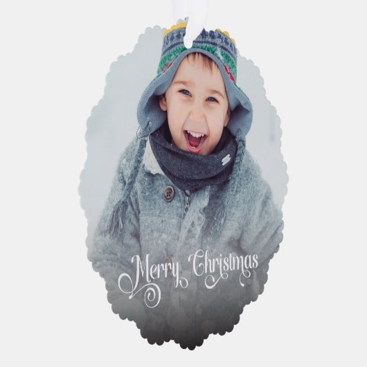 Merry Christmas Overlay Paper Ornament Card (Rechts)