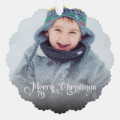 Merry Christmas Overlay Paper Ornament Card (Vorderseite)