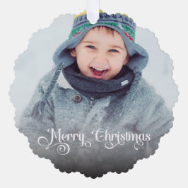 Merry Christmas Overlay Paper Ornament Card Karte