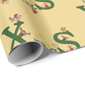 Merry Christmas Packpapier Blatt (Rolleneckpunkt)