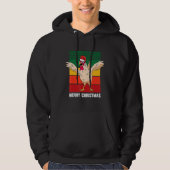 Merry Christmas Pajama  Chicken Retro Hoodie (Vorderseite)
