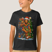 Merry Christmas Pajamas Bigfoot Christmas Tree Lig T-Shirt (Vorderseite)