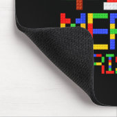 Merry Christmas Pajamas Blocks Building Lovers Boy Mousepad (Ecke)