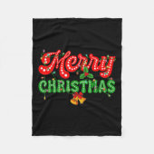 Merry Christmas Pajamas Family Matching Xmas Tree Fleecedecke (Vorderseite)