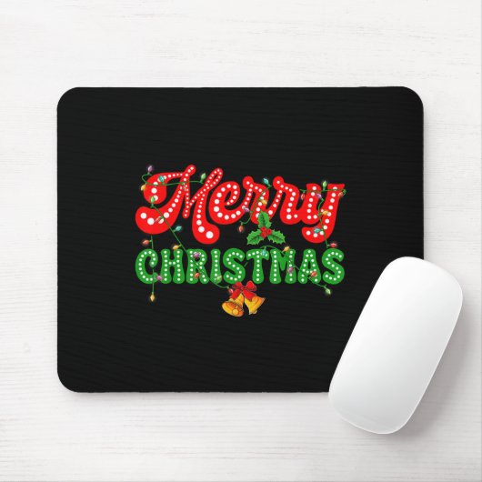 Merry Christmas Pajamas Family Matching Xmas Tree Mousepad (Mit Mouse)