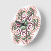 Merry Christmas Palm Tree Mandala Runde Wanduhr (Winkel)
