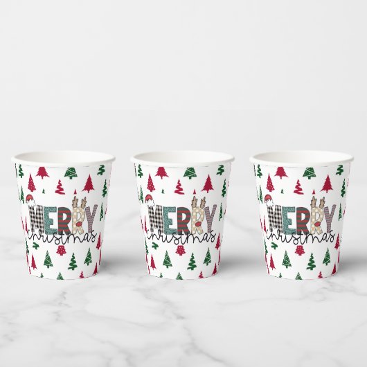 MERRY Christmas Paper Cup Pappbecher (Multi)