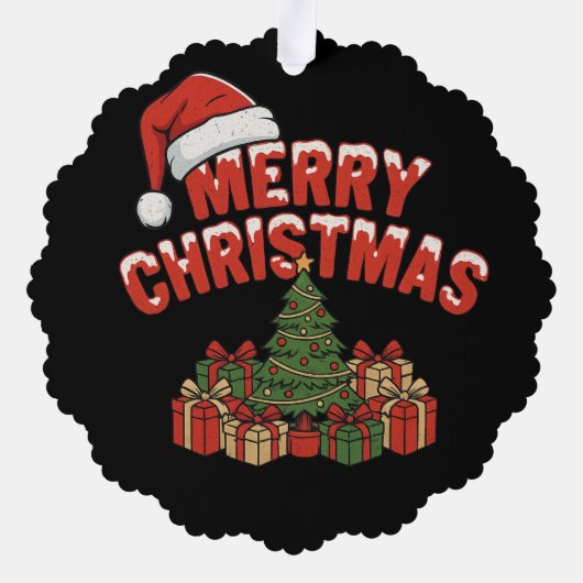 Merry Christmas Paper Ornament (Rückseite)