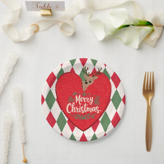 Merry Christmas Paper Plate Pappteller (Hochzeit)
