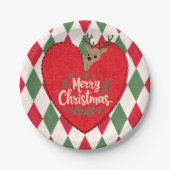 Merry Christmas Paper Plate Pappteller (Vorderseite)