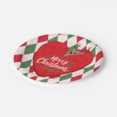 Merry Christmas Paper Plate Pappteller (Schrägansicht)