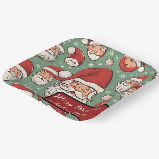 Merry Christmas! Paper Plates Pappteller (Gewinkelt)