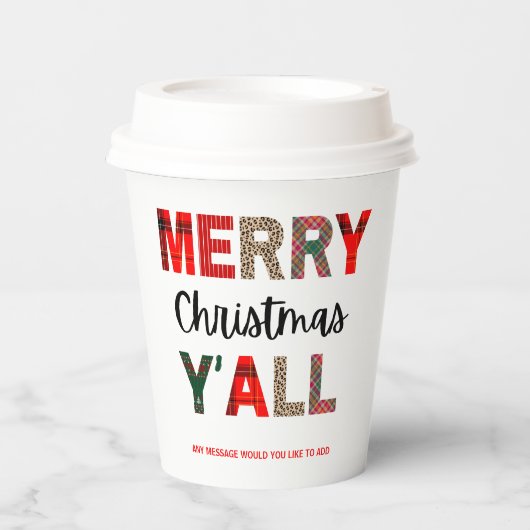 Merry Christmas Pappbecher (Vorderseite)