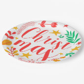 Merry Christmas Pappteller (Schrägansicht)