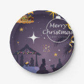 Merry Christmas Pappteller (Vorderseite)