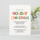 Merry Christmas Party Invitation – Fun & Festive Einladung (Stehend Vorderseite)