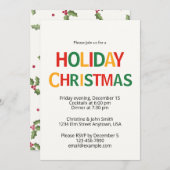 Merry Christmas Party Invitation – Fun & Festive Einladung (Vorne/Hinten)