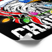 Merry Christmas Patriotic Usa Patriotic Santa Bald Poster (Ecke)