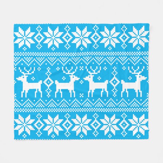 Merry Christmas pattern 1 Fleecedecke (Vorderseite (Horizontal))