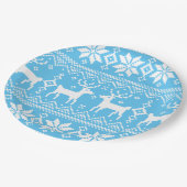 Merry Christmas pattern 1 Pappteller (Schrägansicht)