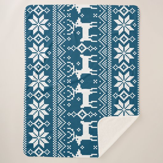 Merry Christmas pattern 1 Sherpadecke (Vorderseite)