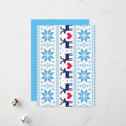 Merry Christmas pattern 2 Feiertagskarte (Vorderseite/Rückseite Beispiel)