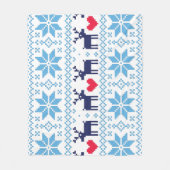 Merry Christmas pattern 2 Fleecedecke (Vorderseite)