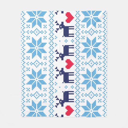 Merry Christmas pattern 2 Fleecedecke (Vorderseite)