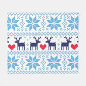 Merry Christmas pattern 2 Fleecedecke (Vorderseite (Horizontal))