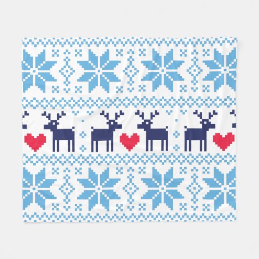 Merry Christmas pattern 2 Fleecedecke (Vorderseite (Horizontal))