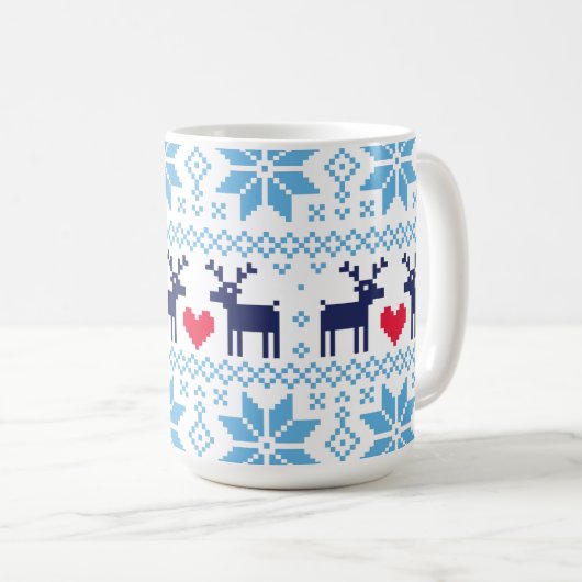 Merry Christmas pattern 2 Kaffeetasse (VorderseiteRechts)