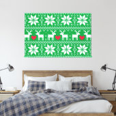 Merry Christmas pattern 2 Leinwanddruck (Insitu (Schlafzimmer))