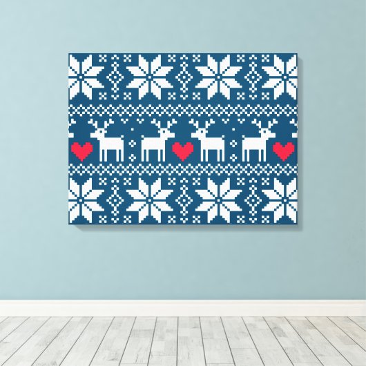 Merry Christmas pattern 2 Leinwanddruck (Insitu (Holzboden))