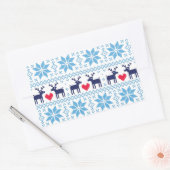 Merry Christmas pattern 2 Rechteckiger Aufkleber (Umschlag)