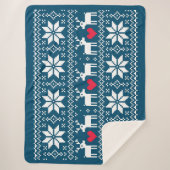 Merry Christmas pattern 2 Sherpadecke (Vorderseite)