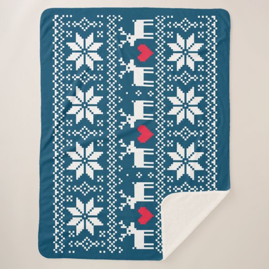 Merry Christmas pattern 2 Sherpadecke (Vorderseite)