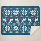 Merry Christmas pattern 2 Sherpadecke (Vorderseite (Horizontal))