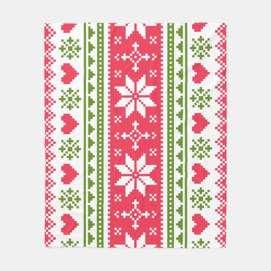 Merry Christmas pattern 3 Fleecedecke (Vorderseite)