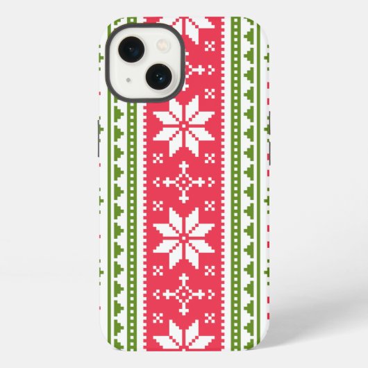 Merry Christmas pattern 3 iPhone Hülle (Rückseite)