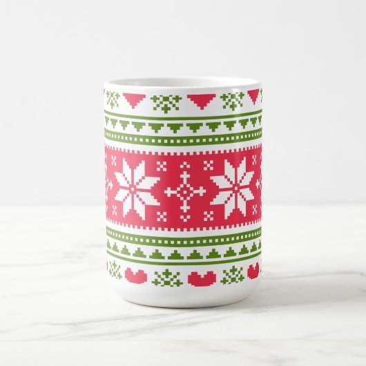Merry Christmas pattern 3 Kaffeetasse (Mittel)