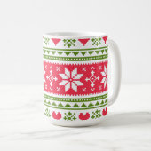 Merry Christmas pattern 3 Kaffeetasse (VorderseiteRechts)