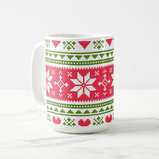 Merry Christmas pattern 3 Kaffeetasse (Vorderseite Links)