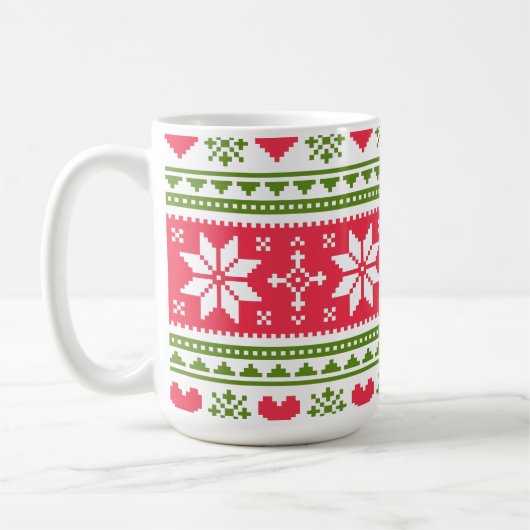 Merry Christmas pattern 3 Kaffeetasse (Links)
