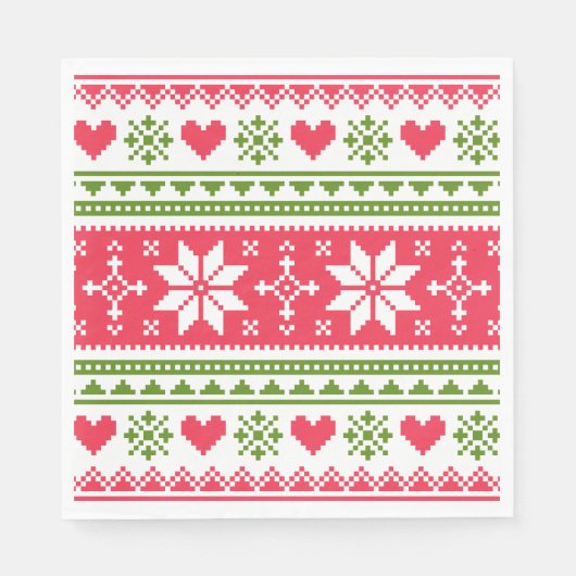 Merry Christmas pattern 3 Serviette (Vorderseite)