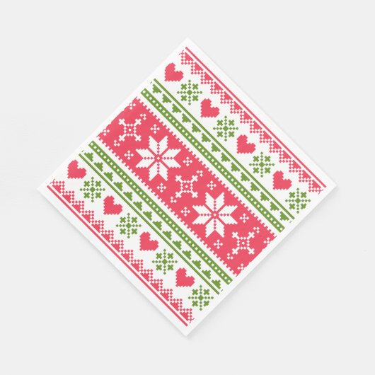 Merry Christmas pattern 3 Serviette (Ecke)