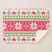 Merry Christmas pattern 3 Sherpadecke (Vorderseite (Horizontal))