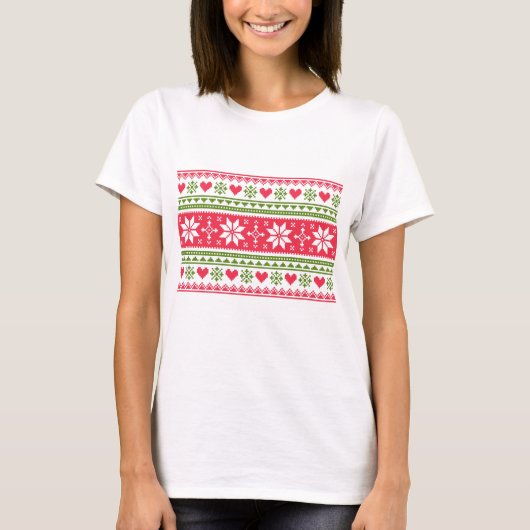 Merry Christmas pattern 3 T-Shirt (Vorderseite)