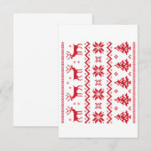 Merry Christmas pattern 4 Dankeskarte (Vorne/Hinten)