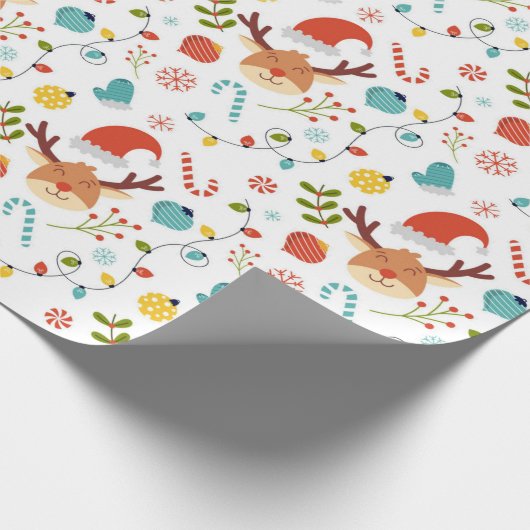 merry christmas pattern geschenkpapier (Ecke)