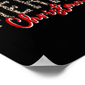Merry Christmas Pattern Xmas Leopard Family Cute W Poster (Ecke)
